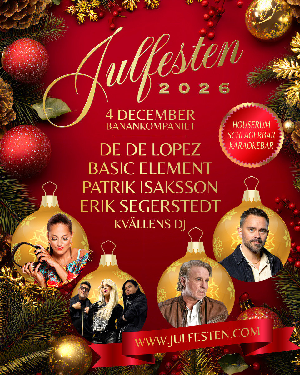 Julfesten 2026 - företagsjulfest och julshow i Stockholm på Banankompaniet